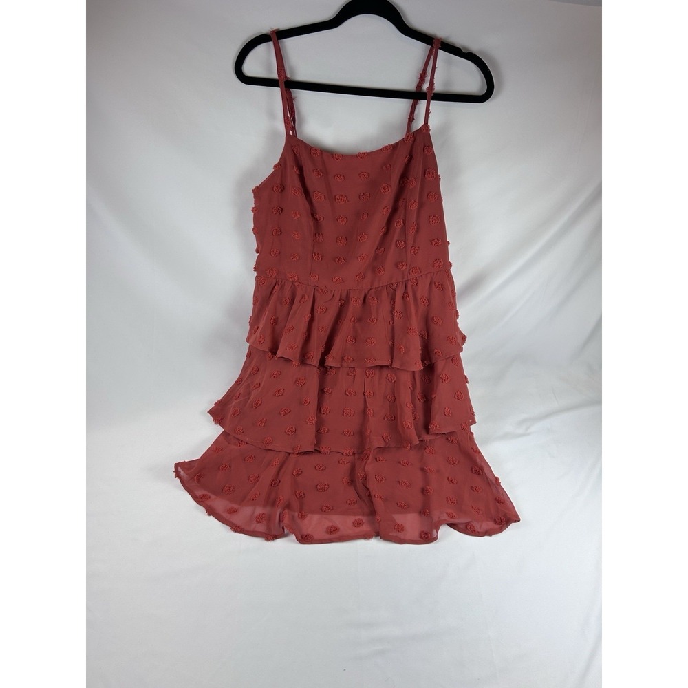 Cocktail Pom‎ Pom Rust Women's Sz. XL  Trixxi Dress Romanticized Autumn Flowy